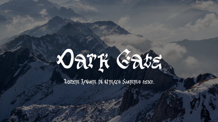 Dark Gate Font