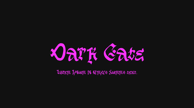 Dark Gate Font