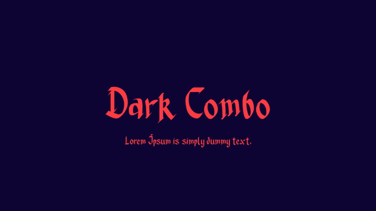 Dark Combo Font
