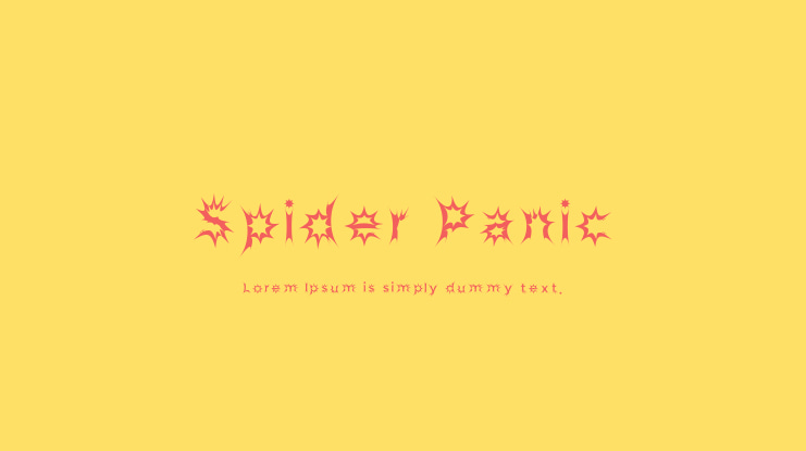 Spider Panic Font