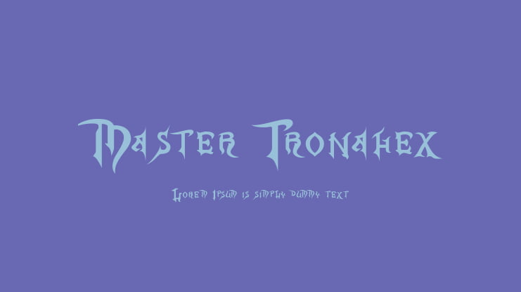 Master Tronahex Font