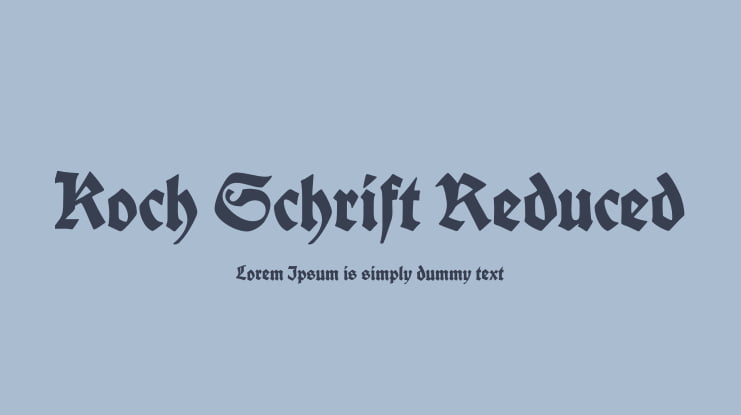 Koch-Schrift Reduced Font