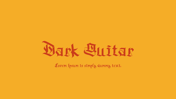 Dark Guitar Font