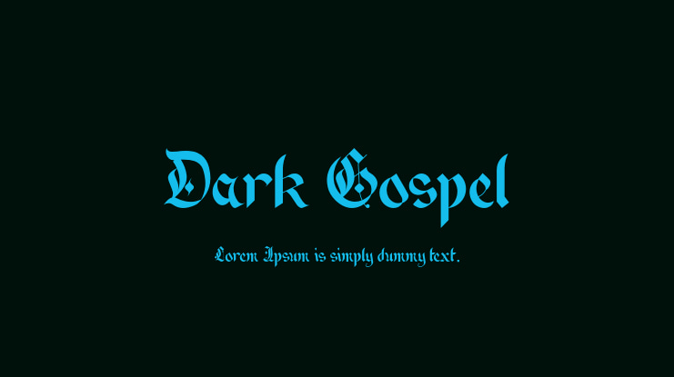 Dark Gospel Font