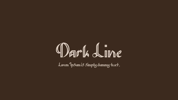 Dark Line Font