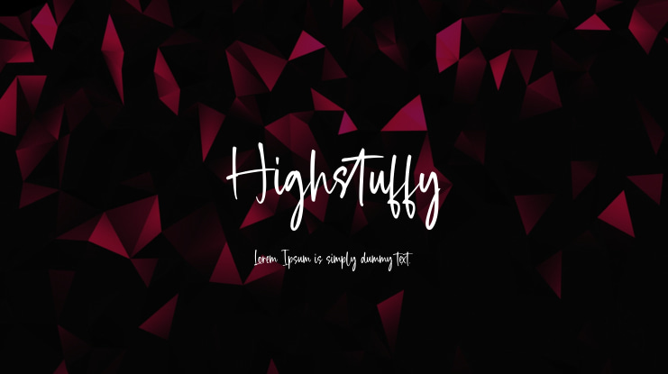 Highstuffy Font