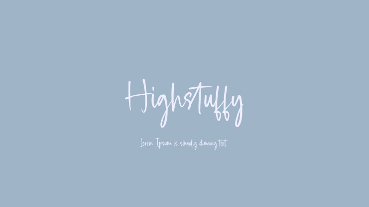 Highstuffy Font