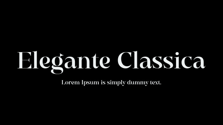 Elegante Classica Font