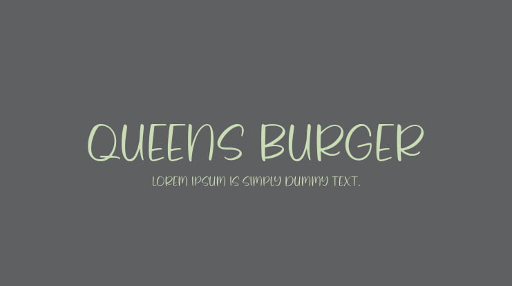 Queens Burger Font