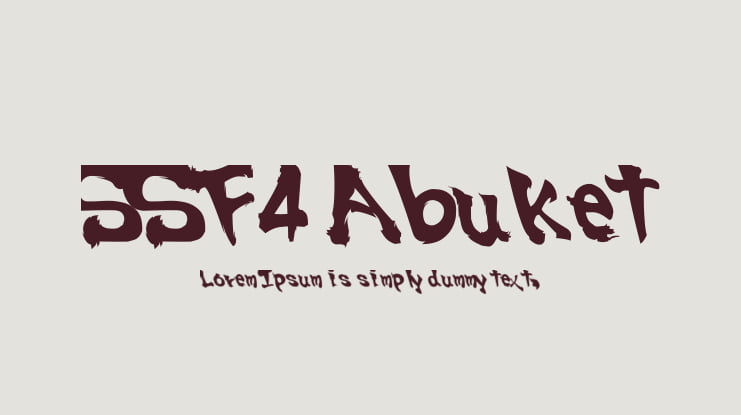 SSF4 Abuket Font