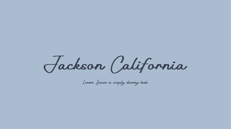 Jackson California Font