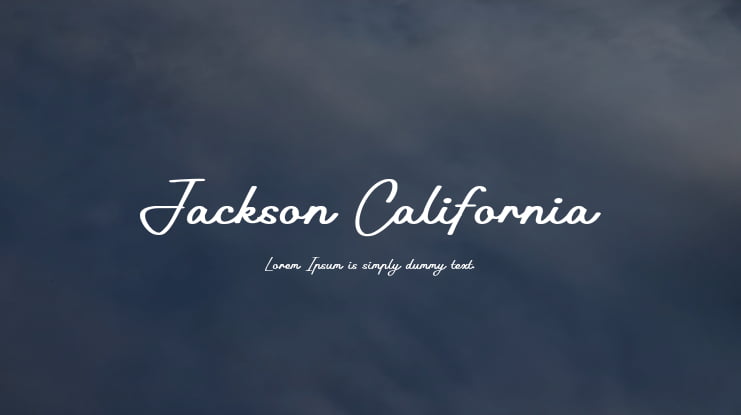 Jackson California Font