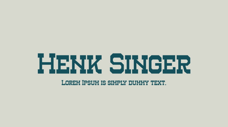 Henk Singer Font