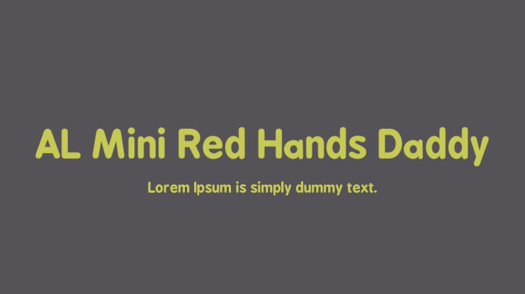AL Mini Red Hands Daddy Font Family