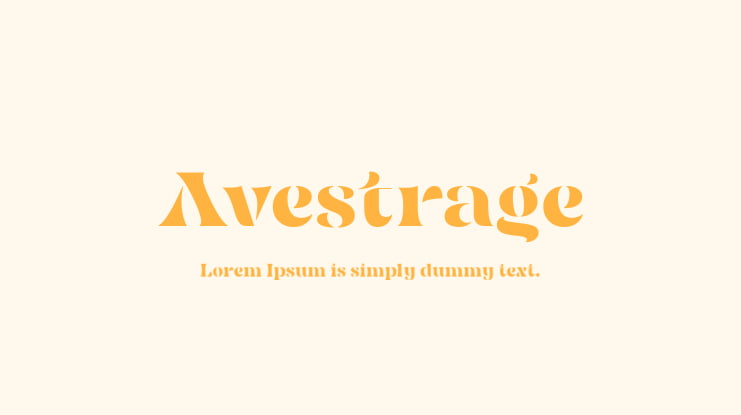 Avestrage Font