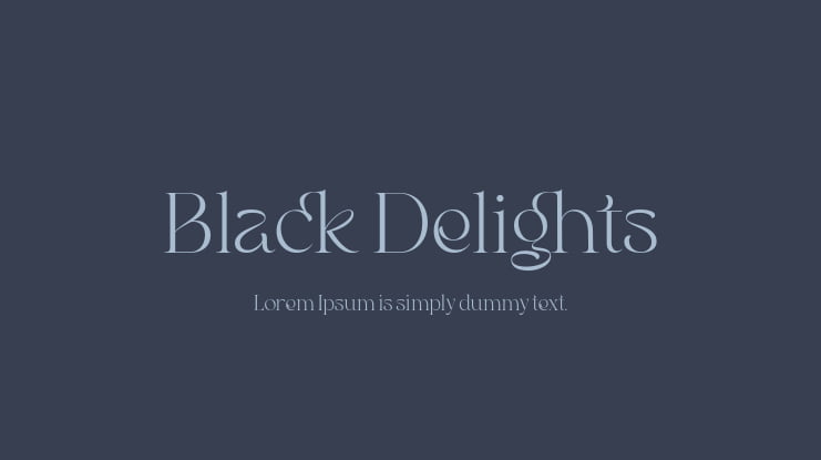 Black Delights Font