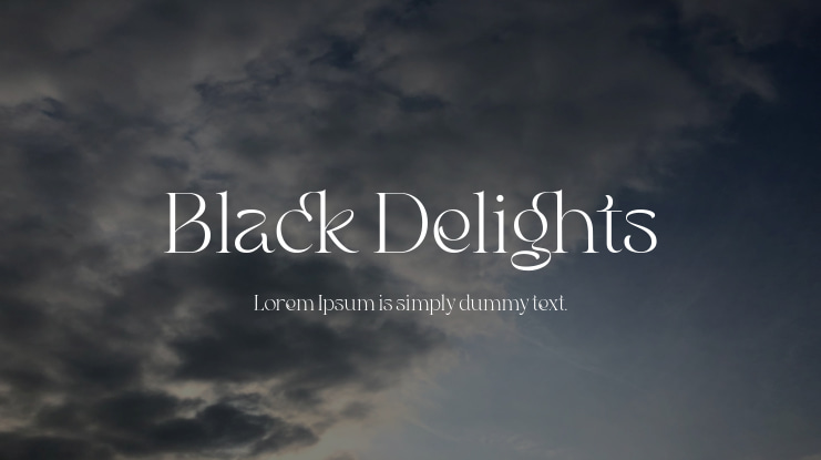Black Delights Font