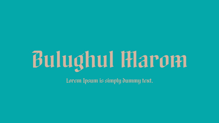 Bulughul Marom Font