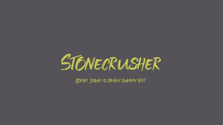 Stonecrusher Font