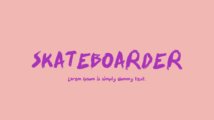 SKATEBOARDER Font