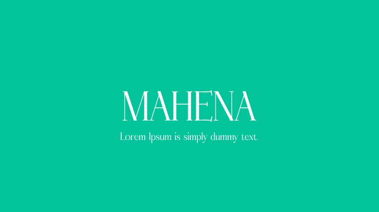 MAHENA Font