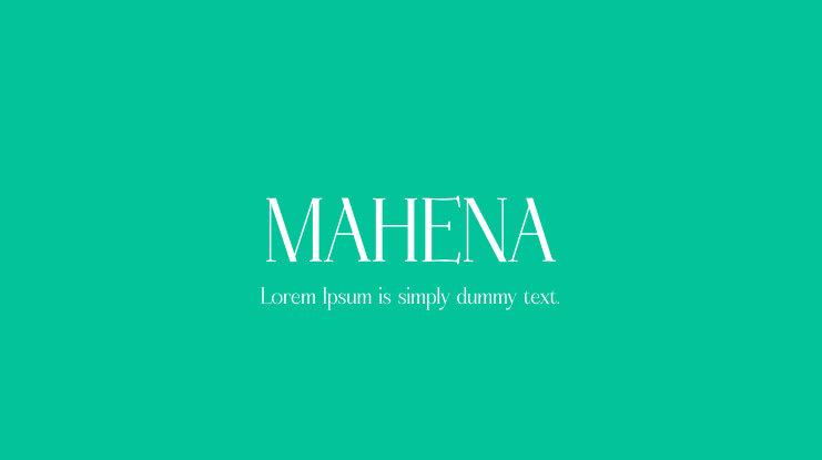MAHENA Font