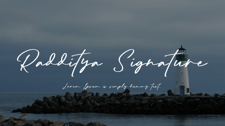Radditya Signature Font