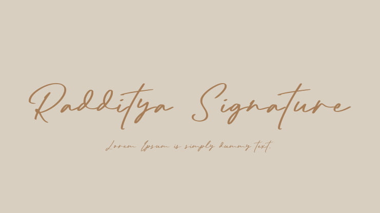 Radditya Signature Font