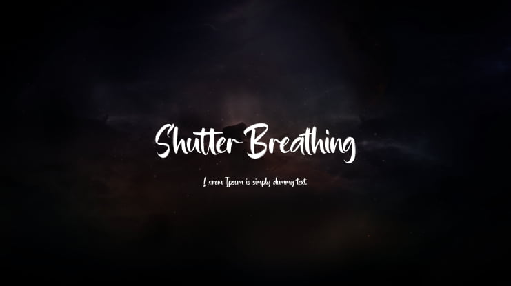 Shutter Breathing Font