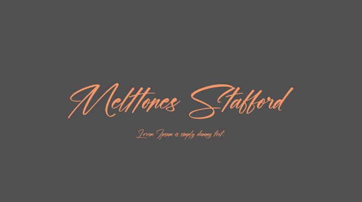 Melttones Stafford Font