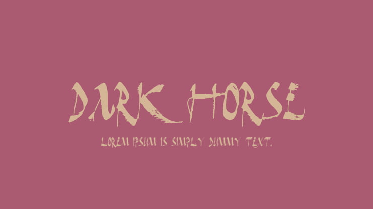 Dark Horse Font Family