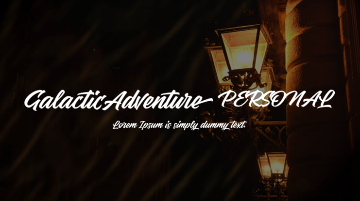 Galactic Adventure PERSONAL Font