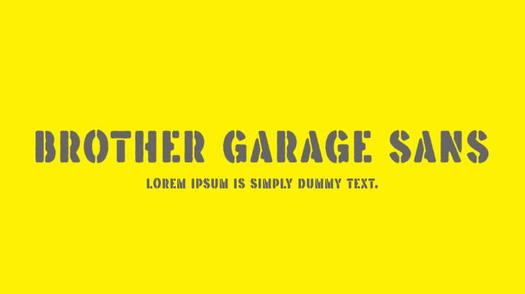 Brother Garage Sans Font Family