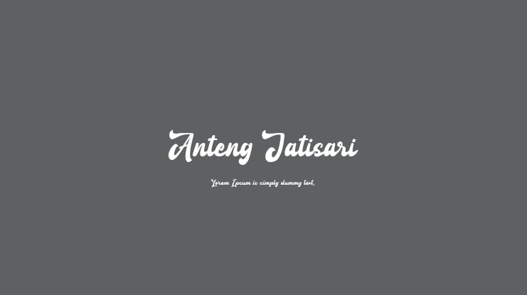 Anteng Jatisari Font