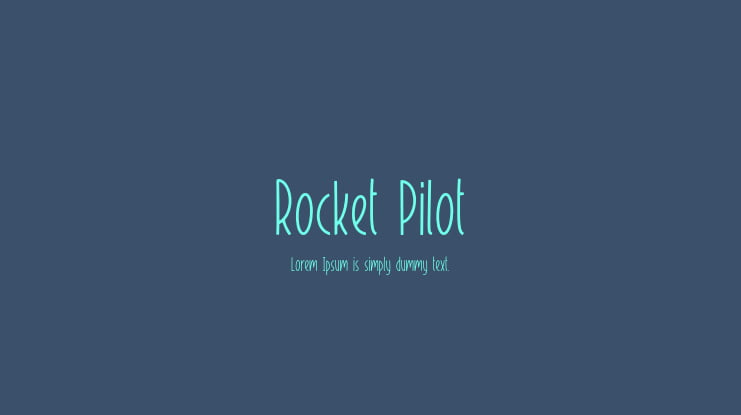 Rocket Pilot Font
