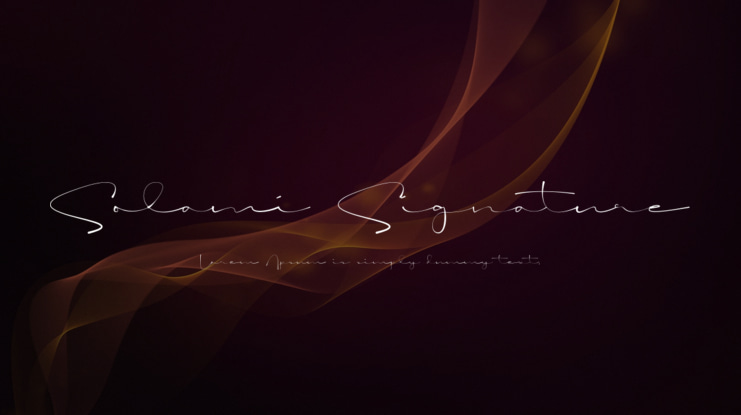 Solami Signature Font