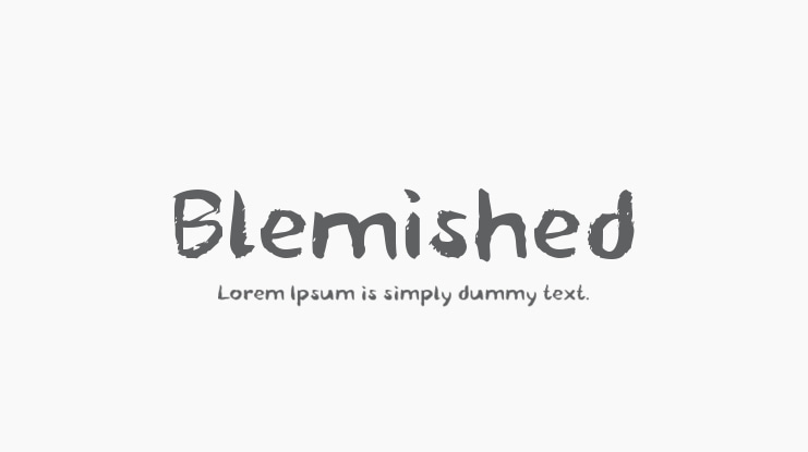 Blemished Font