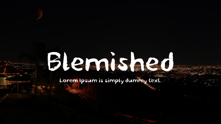 Blemished Font