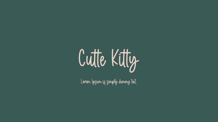 Cutte Kitty Font