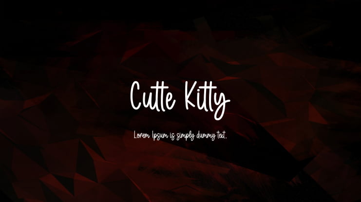 Cutte Kitty Font