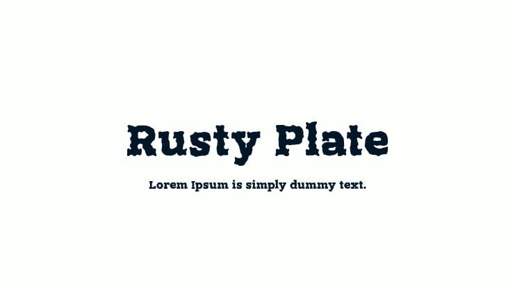Rusty Plate Font