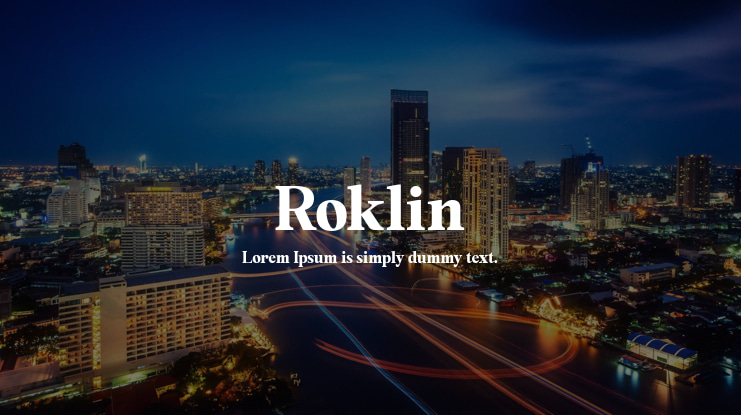 Roklin Font