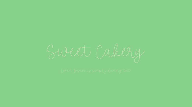 Sweet Cakery Font
