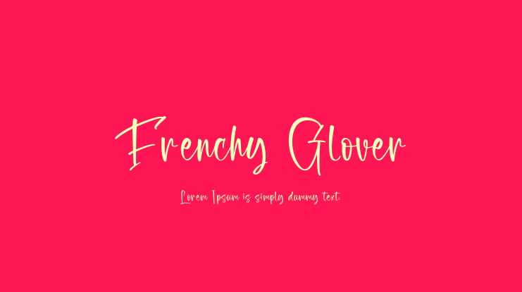 Frenchy Glover Font