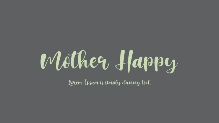 Mother Happy Font