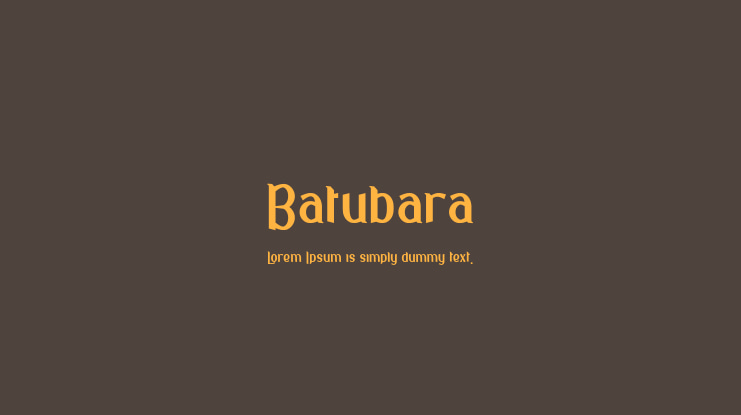 Batubara Font Family