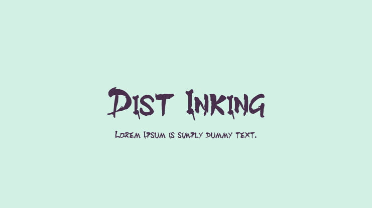 Dist Inking Font Family