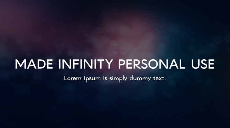 MADE INFINITY PERSONAL USE Font Family