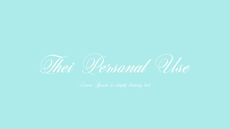 Thei Personal Use Font