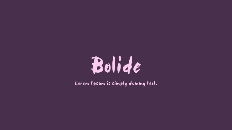 Bolide Font